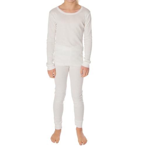 Black Snake® Thermounterwäsche Kinder Thermo Unterwäsche Lange Unterhose + Langarm Unterhemd - Creme - 110-116 von Black Snake