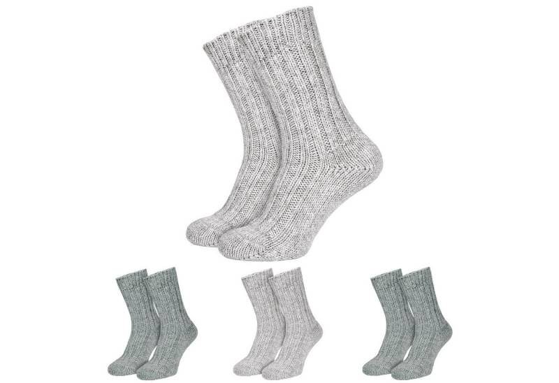 Black Snake Freizeitsocken 4 Paar Wollsocken Damen Herren - Dicke Stricksocken mit Alpakawolle Kuschelig warme Strümpfe mit hohem Tragekomfort von Black Snake
