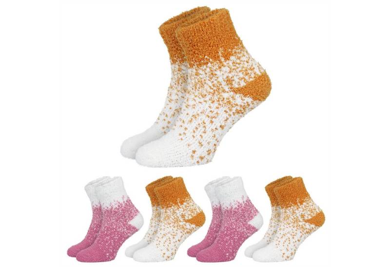 Black Snake Kuschelsocken 4 Paar weiche Damen Strümpfe warm Haussocken geeignet kalter Winter Hautfreundlich atmungsaktiv tragbar beim Yoga und Alltag von Black Snake