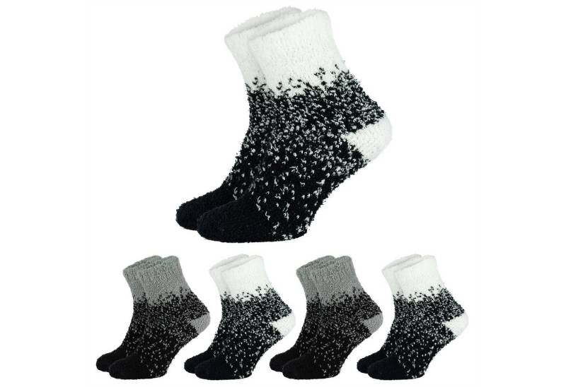 Black Snake Kuschelsocken 4 Paar weiche Damen Strümpfe warm Haussocken geeignet kalter Winter Hautfreundlich atmungsaktiv tragbar beim Yoga und Alltag von Black Snake