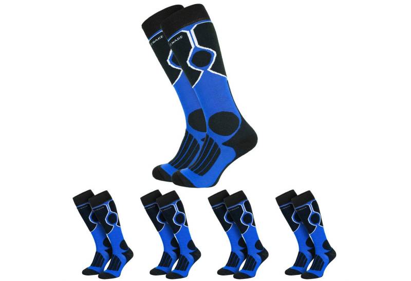 Black Snake Skisocken 4 Paar Funktionssocken warm gepolstert Klima Sohle hoher Tragekomfort Hautsympathisch langlebig elastisch angenehm tragbar Damen Herren von Black Snake