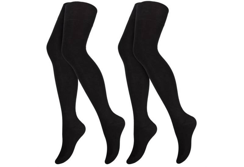 Black Snake Socken 2 Paar Overknees Damen extra lange Kniestrümpfe uni geringelt modisch Vielseitig tragbar Party Halloween Karneval elastisch hoher Komfort von Black Snake