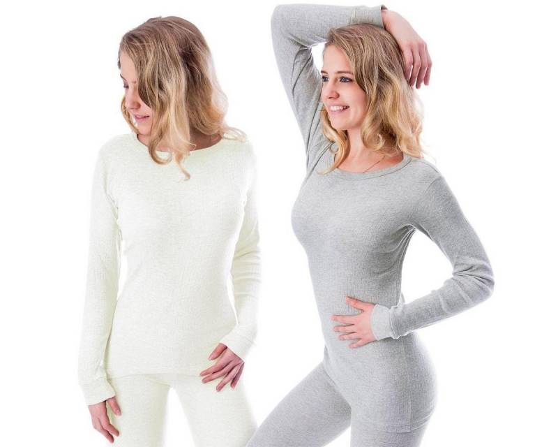 Black Snake Thermounterhemd 2 Thermo Langarmshirts für Frauen – Ideal für Ski & Outdoor im Winter (Spar-Set, 2-St) Damen Unterhemden mit Innenfleece 2er-Pack von Black Snake