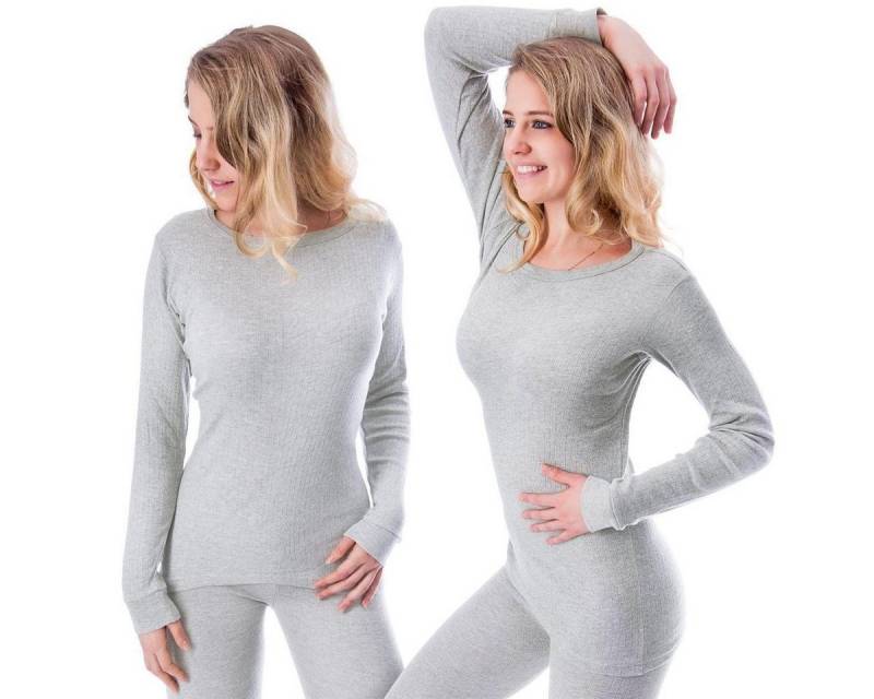 Black Snake Thermounterhemd 2 Thermo Langarmshirts für Frauen – Ideal für Ski & Outdoor im Winter (Spar-Set, 2-St) Damen Unterhemden mit Innenfleece 2er-Pack von Black Snake