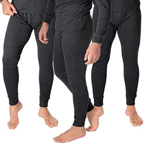 Black Snake Thermounterhose Herren 3er Pack | Thermo Unterhose mit Innenfleece | 3 Stück lange Thermohosen - Anthrazit - 9/3XL von Black Snake