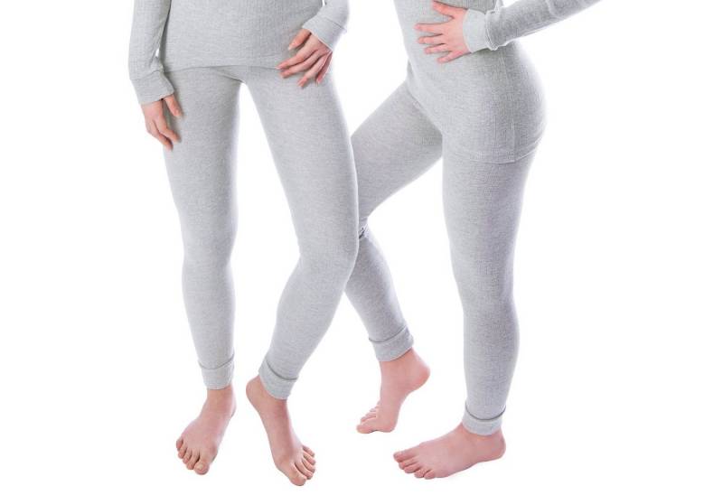 Black Snake Thermounterhose 2er Set Thermounterhosen für Frauen – Warm, atmungsaktiv und schnell (Spar-Set, 2-St) Damen lange Unterhosen mit Innenfleece 2er-Pack von Black Snake