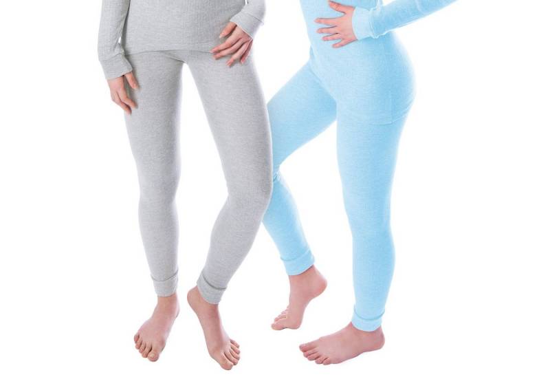 Black Snake Thermounterhose 2er Set Thermounterhosen für Frauen – Warm, atmungsaktiv und schnell (Spar-Set, 2-St) Damen lange Unterhosen mit Innenfleece 2er-Pack von Black Snake