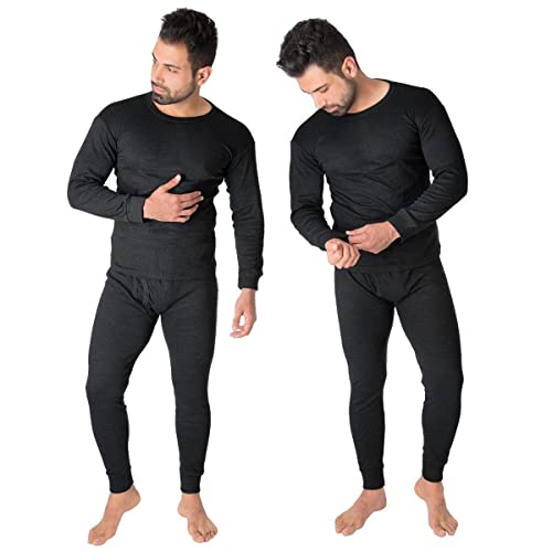 Black Snake Thermounterwäsche Herren Thermo Unterwäsche Lange Unterhose + Langarm Unterhemd 2er Pack - L - Anthrazit von Black Snake