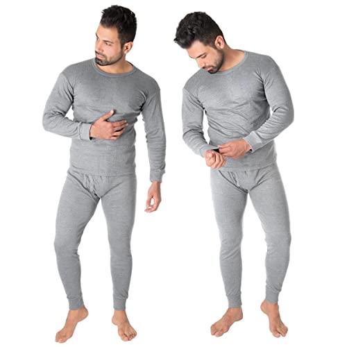 Black Snake Thermounterwäsche Herren Thermo Unterwäsche Lange Unterhose + Langarm Unterhemd 2er Pack - XL - Grau von Black Snake