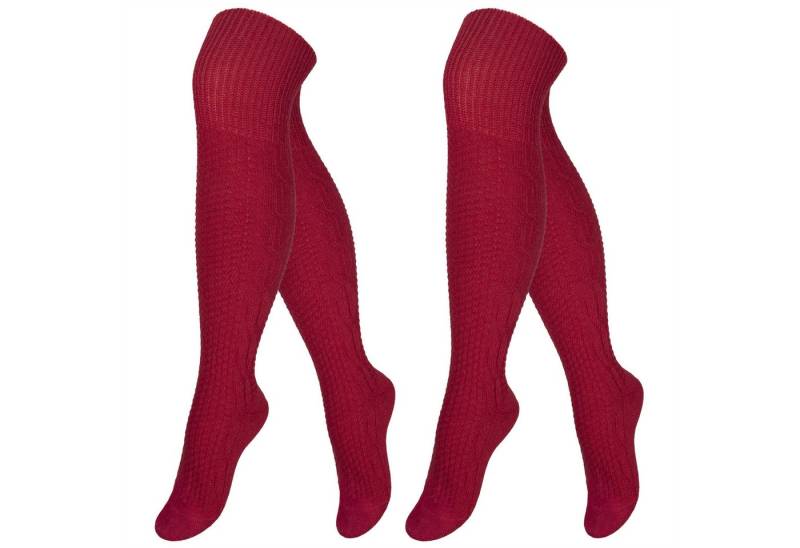 Black Snake Wandersocken Kniestrümpfe formstabil ideal für Alltag Wandern unisex 2er Pack Lange Strümpfe im Trachtenstil weich pflegeleicht und angenehm tragbar von Black Snake