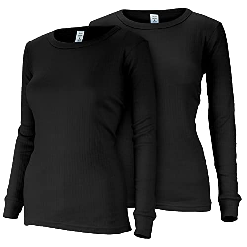 Damen Thermo Unterhemden Set | 2 Langarm Unterhemden | Funktionsunterhemden | Thermounterhemden 2er Pack - Schwarz - L Damen Thermo Unterhemden Set | 2 Langarm Unterhemden | Funktionsunterhemden | Thermounterhemden 2er Pack - Schwarz - L von Black Snake