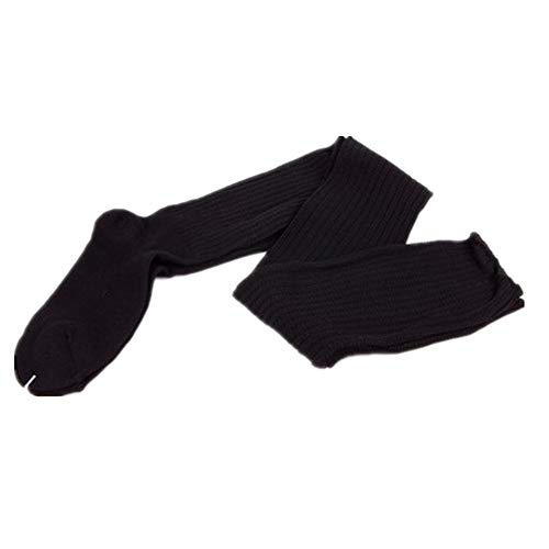 Black Sugar Extra lange Socks für Schulmädchen, japanische Uniform, weiches und warmes Material, aus Baumwolle, Kostüm, Cosplay, Manga, Schwarz von Black Sugar