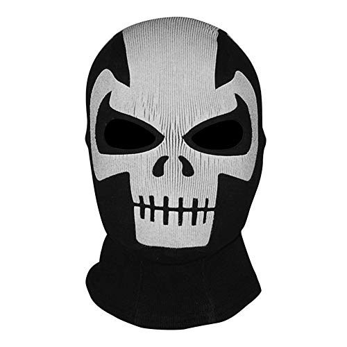 Black Sugar Unisex Ghost – Totenkopf-Maske schwarz Totenkopf-Maske Winddicht Staubdicht Fahrrad Motorrad Motorradmaske Motorradmaske Halloween Cosplay Party Radsport Wandern Ski Gr. Einheitsgröße von Black Sugar