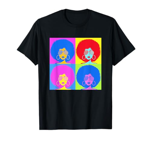 Schwarze Frauen-Königin Melanin Retro Vintage Pop-Art T-Shirt Schwarze Frauen-Königin Melanin Retro Vintage Pop-Art T-Shirt von Black Woman Queen Melanin Retro Vintage Pop Art