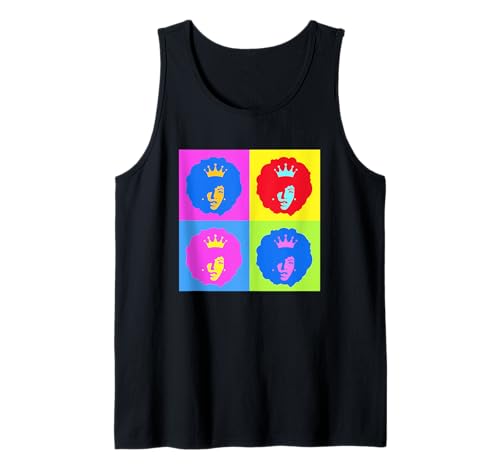 Schwarze Frauen-Königin Melanin Retro Vintage Pop-Art Tank Top Schwarze Frauen-Königin Melanin Retro Vintage Pop-Art Tank Top von Black Woman Queen Melanin Retro Vintage Pop Art