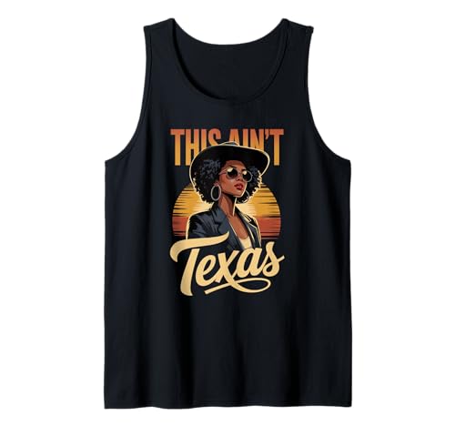 This Ain't Texas Afro Cowgirl Bold Western Fashion Women Men Tank Top von Black Women Power Retro Rodeo Urban Diva Style