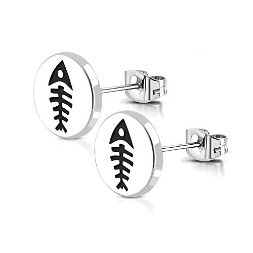 BlackAmazement 2er Set Ohrstecker 316L Edelstahl Fischgräten Gräten Fisch 10mm Silber Damen Herren BlackAmazement 2er Set Ohrstecker 316L Edelstahl Fischgräten Gräten Fisch 10mm Silber Damen Herren von BlackAmazement