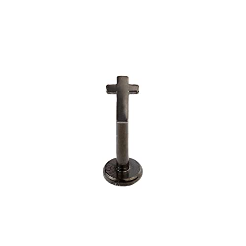 BlackAmazement 316L Edelstahl Labret Ohrstecker Tragus Helix Monroe Piercing Kreuz Cross Silber Gold Schwarz Damen (Farbe Schwarz - Stablänge 10mm) von BlackAmazement