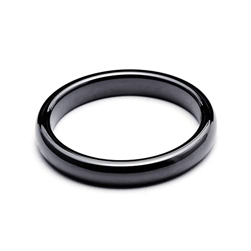 BlackAmazement Keramik Ring Beisteckring weiß rosa blau schwarz 3mm Damen Herren (Schwarz, 57 (18,1)) von BlackAmazement