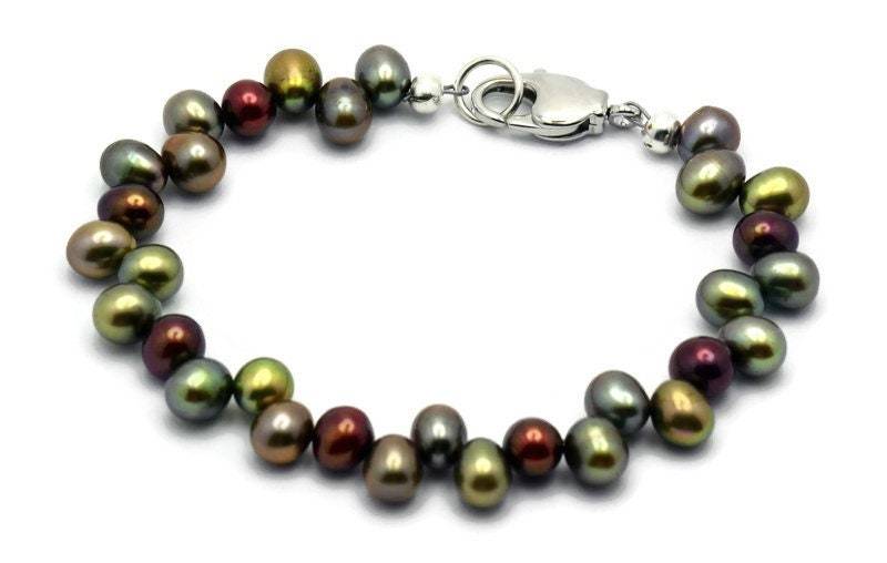 Cranberry Vine Süßwasserperle Silber Überzogene Perlen Armband Cranberry Vine Süßwasserperle Silber Überzogene Perlen Armband von BlackBrookShop