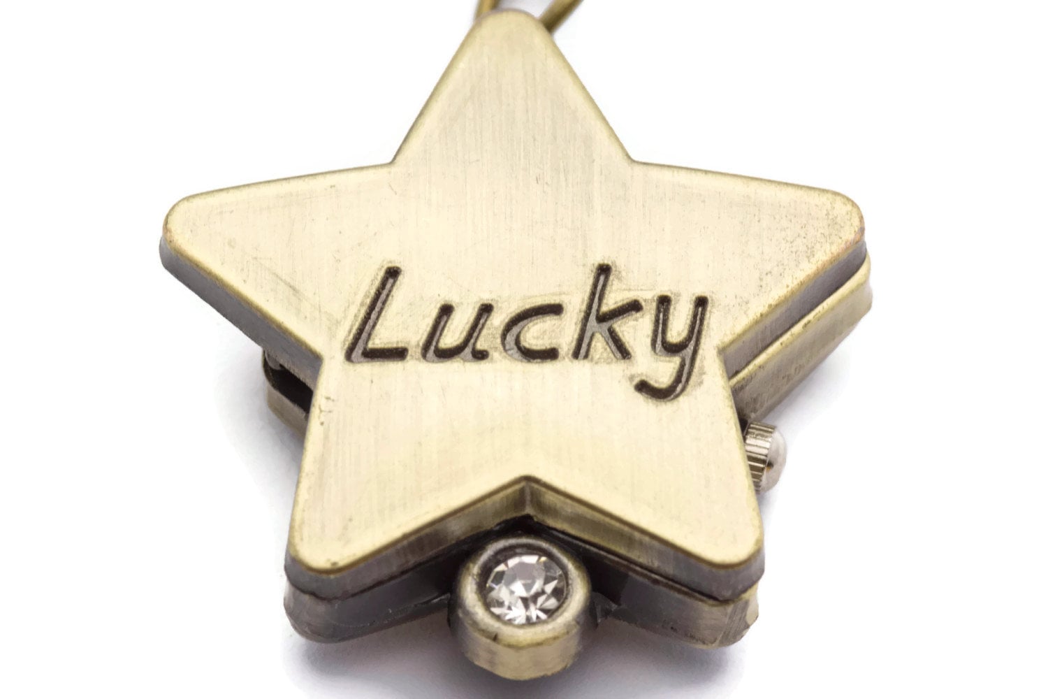 Lucky Star Taschenuhr, Lange Halskette Uhr, Bronze Damen Uhren Lucky Star Taschenuhr, Lange Halskette Uhr, Bronze Damen Uhren von BlackBrookShop