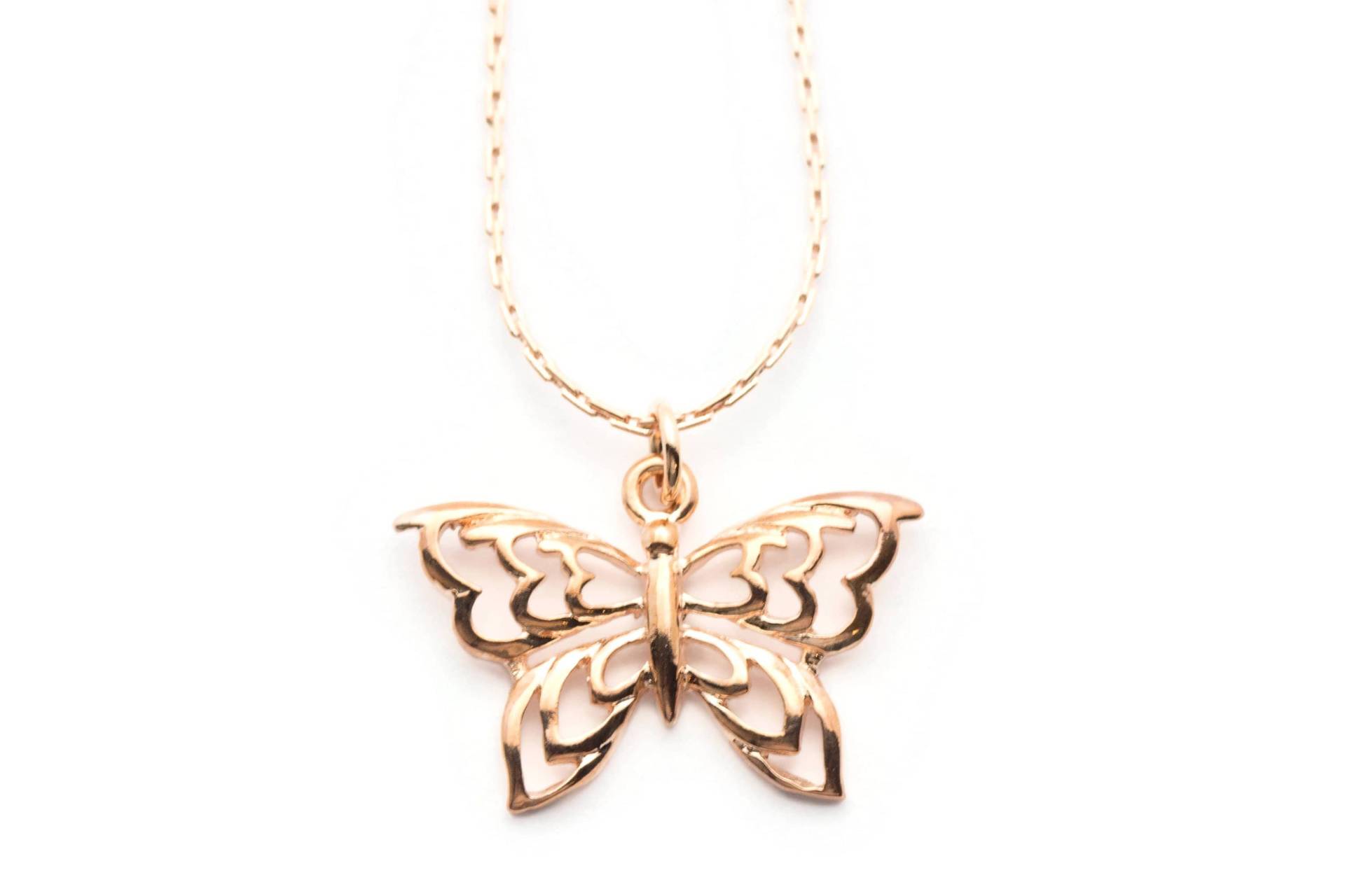 Schmetterling Halskette, Rose Gold Schmetterling, Kette Halskette Anhänger, Geschenk Für Frau Schmetterling Halskette, Rose Gold Schmetterling, Kette Halskette Anhänger, Geschenk Für Frau von BlackBrookShop