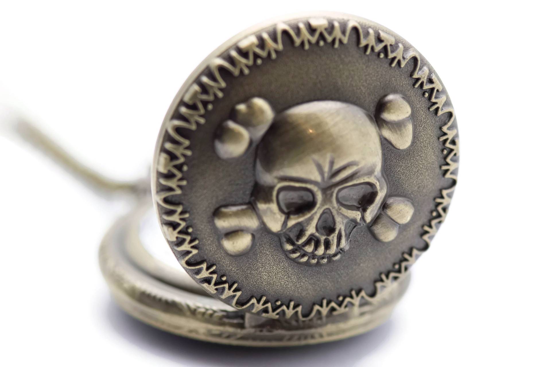 Skull & Crossbones Taschenuhr Halskette, Totenkopf Uhr Lange Kettenuhr, Bronze Taschenuhr, Damen Skull & Crossbones Taschenuhr Halskette, Totenkopf Uhr Lange Kettenuhr, Bronze Taschenuhr, Damen von BlackBrookShop