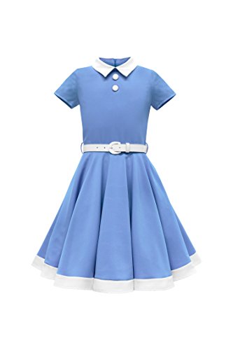 BlackButterfly Kinder 'Lucy' Vintage Clarity Kleid im 50er-Jahre-Stil (Blau, 5-6 Jahre) von BlackButterfly