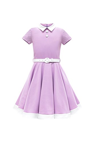 BlackButterfly Kinder 'Lucy' Vintage Clarity Kleid im 50er-Jahre-Stil (Flieder, 5-6 Jahre) von BlackButterfly