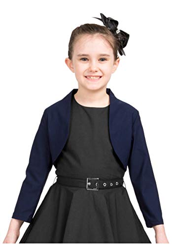 BlackButterfly Kinder Maßgeschneiderte 3/4 Hülse Bolero Mädchen (Nachtblau, 13-14 Jahre) von BlackButterfly