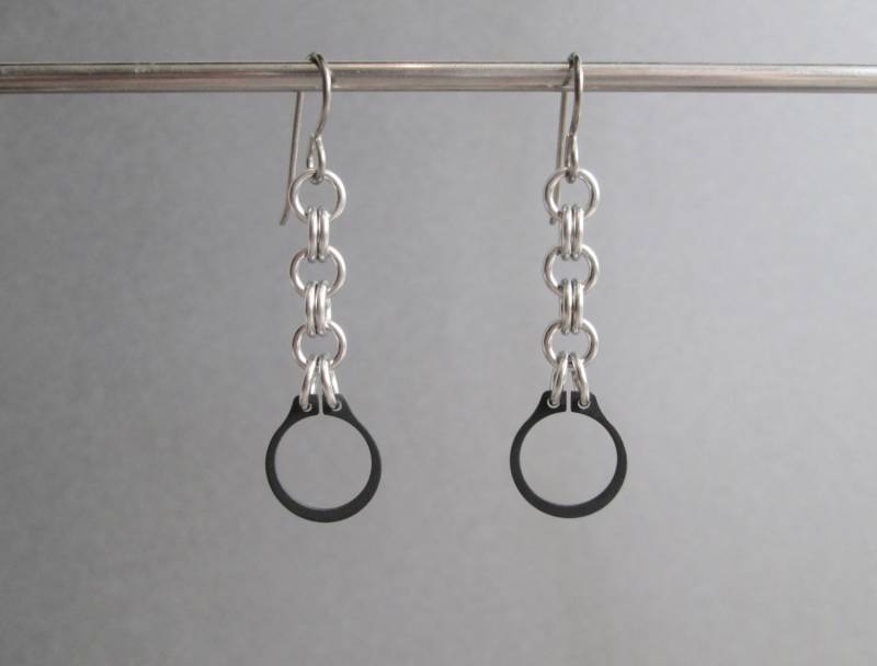 Ketten Ohrringe, Industrie Schmuck, Stahl Lange Hardware Hypoallergene Edgy Schmuck Ketten Ohrringe, Industrie Schmuck, Stahl Lange Hardware Hypoallergene Edgy Schmuck von BlackCatStudio98