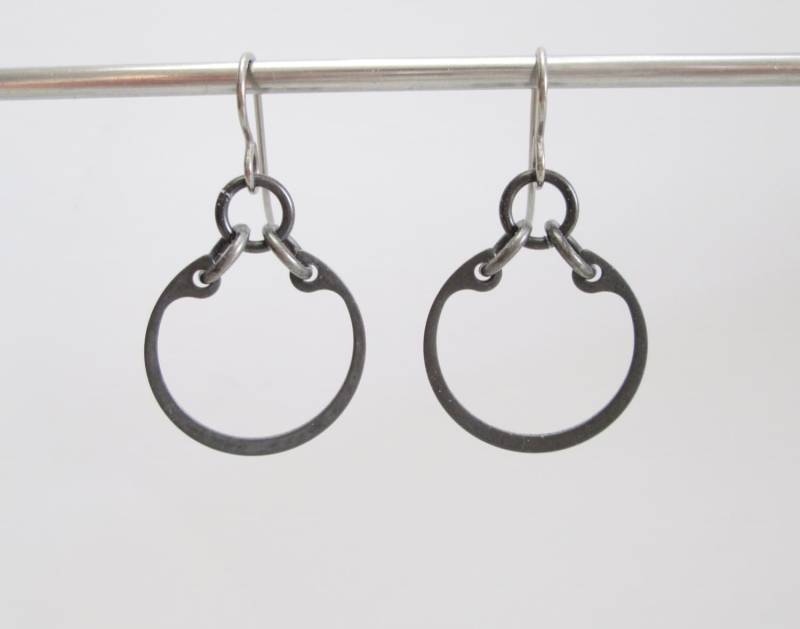 Rotguss Ohrringe, Industrielle Hardware Kantige Hypoallergene Ohrringe Rotguss Ohrringe, Industrielle Hardware Kantige Hypoallergene Ohrringe von BlackCatStudio98