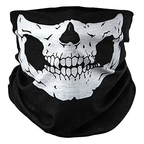 BlackNugget Totenkopf Skelett Skull Halloween Kostüm Multifunktionstuch Multifunktionsschal Schlauchmaske Schlauchtuch Schlauchschal Halstuch Sturmmaske Sturmtuch Funktionstuch Funktionsschal Maske von BlackNugget