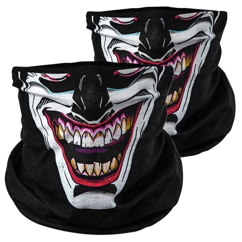 BlackNugget Joker schwarz Halloween Verkleidung Gesichtstuch multifunktionsmaske multifunktionsbekleidung multifunktionskleidung kopftuch kopfband funktionsmaske funktionsbekleidung funktionskleidung von BlackNugget