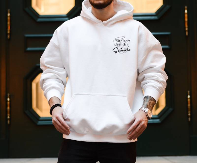 Heute Werf Ich Mich in Schorle Hoodie | Für Pfalzfans Perfekter Fürs Weinfest Unisex Kapuzenpullover von BlackOakDesignShop
