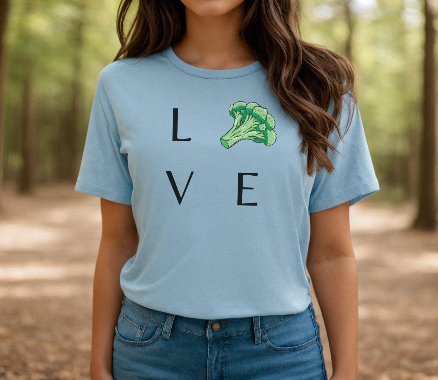 Vegan Tshirt, Love Brokkoli Shirt, Unisex Tshirt Vegan Tshirt, Love Brokkoli Shirt, Unisex Tshirt von BlackOakDesignShop