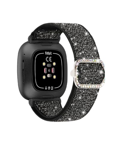 3 Stück Bling Stretchy Band kompatibel mit Fitbit Versa 4/Fitbit Versa 3/Fitbit Sense/Sense 2 Bänder für Frauen, weich verstellbar elastisch Glitzer Solo Loop Nylonband für Fitbit Versa 4 Bänder 3 Stück Bling Stretchy Band kompatibel mit Fitbit Versa 4/Fitbit Versa 3/Fitbit Sense/Sense 2 Bänder für Frauen, weich verstellbar elastisch Glitzer Solo Loop Nylonband für Fitbit Versa 4 Bänder von BlackPro