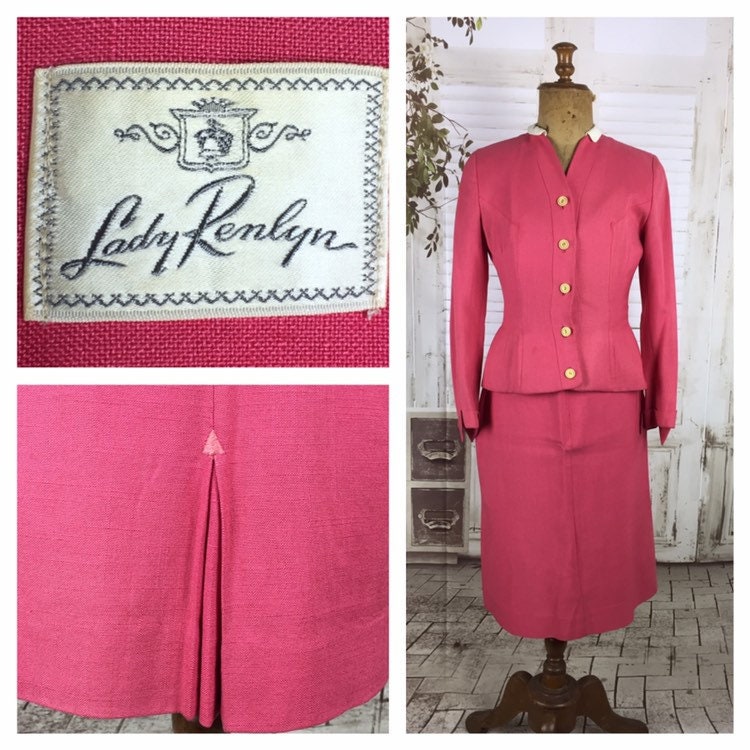 Original 1940Er Petite Pink Vintage Summer Rock Suit By Lady Renlyn von BlackSheepAntiquesUK