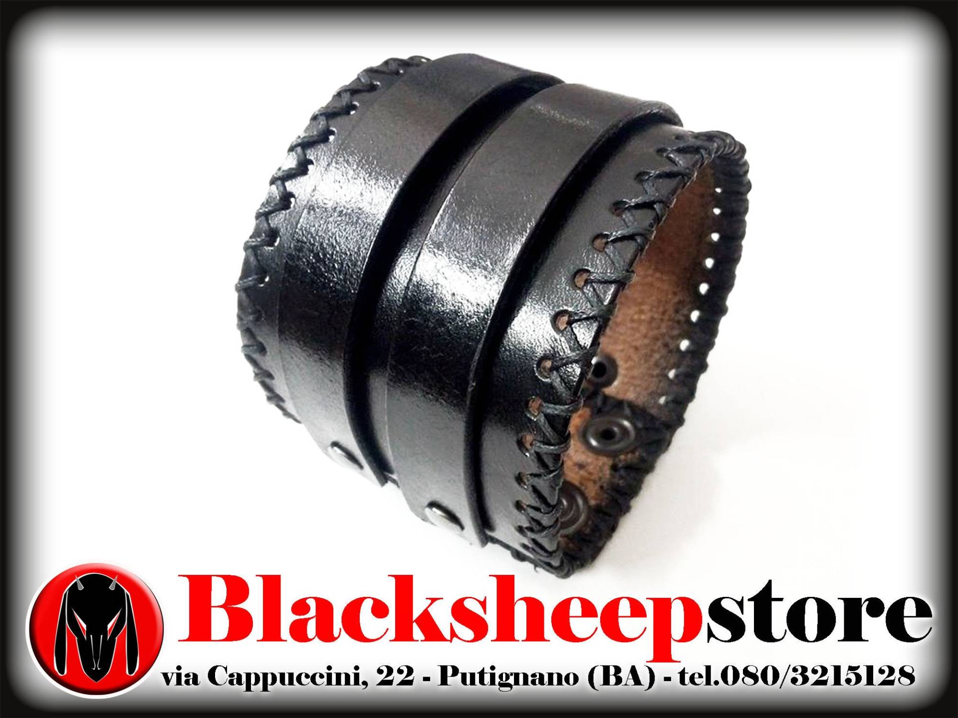Lederarmband 2 Dekorative Bänder Und Außennaht Made in Italy Breite cm6 Verschiedenen Farben Auf Anfrage Erhältlich von BlackSheepItaly