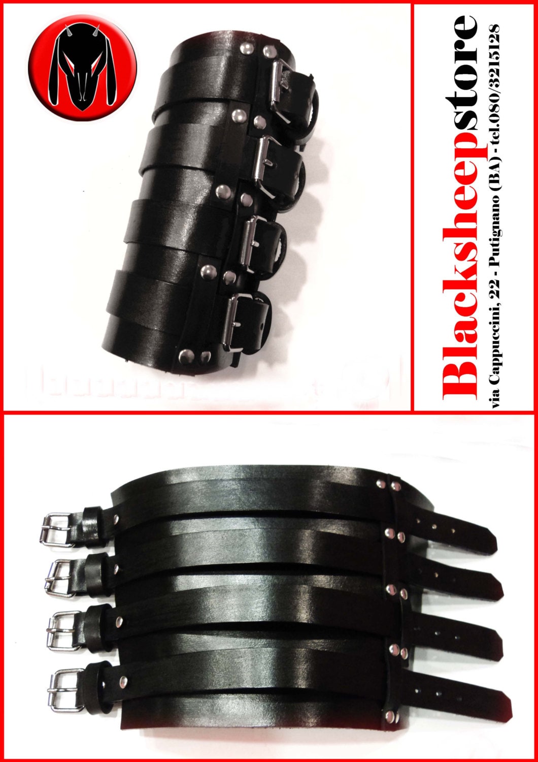 Lederarmband Zakk Wylde Stil, Handgefertigt, Made in Italy Verschiedene Modelle Und Farben von BlackSheepItaly