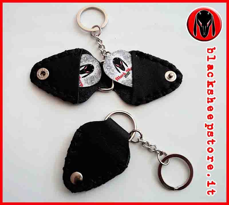 Schlüsselanhänger/Portaplettro Aus Echtes Leder, Made in Italy, Doppeltasche Verschiedenen Farben Erhältlich von BlackSheepItaly