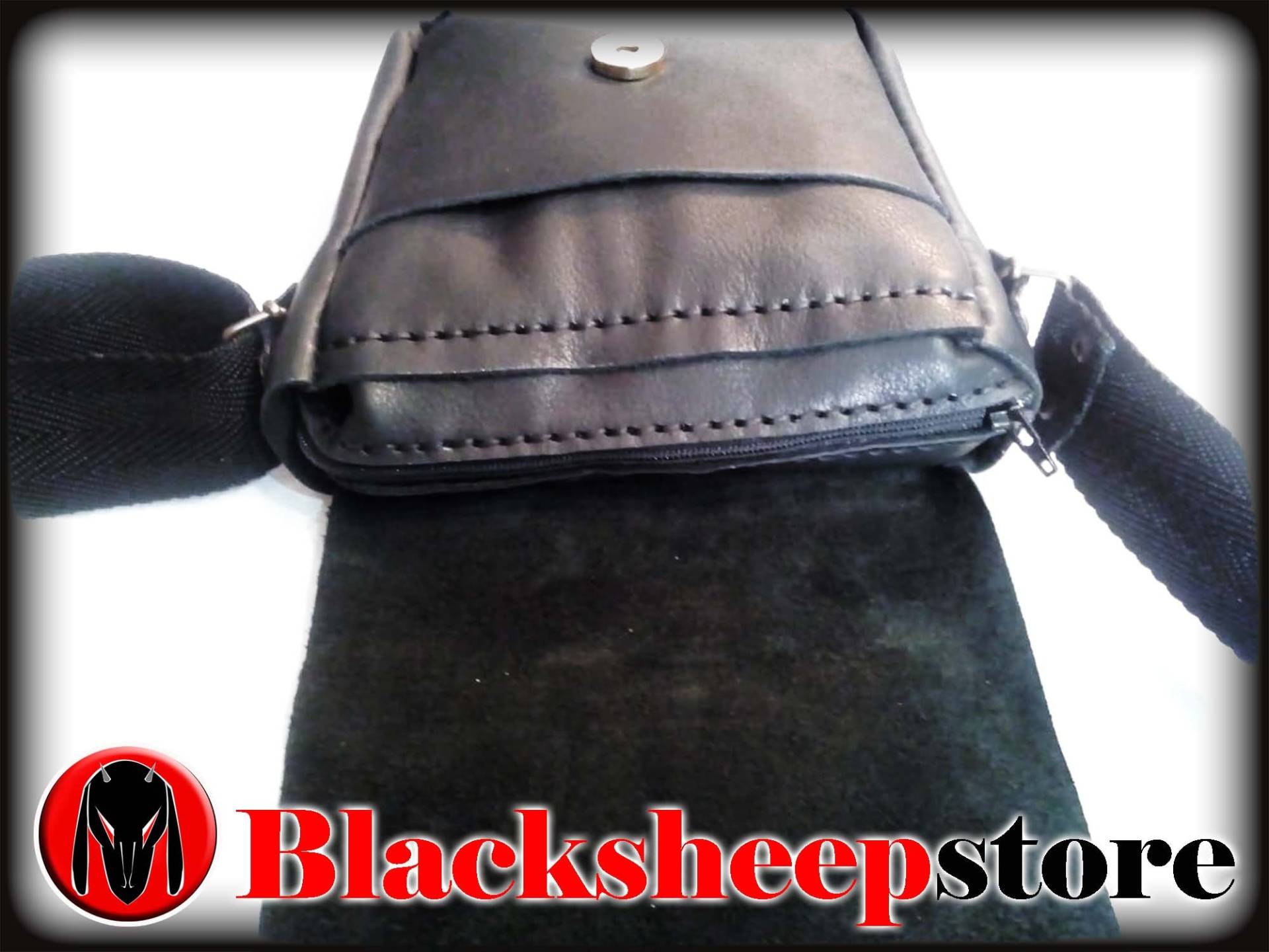 Schwarze Ledertasche, Handgemachte Ledertasche Made in Italien Von Hand Genäht Reißverschluss Taschen 3 Versand Kostenloser von BlackSheepItaly