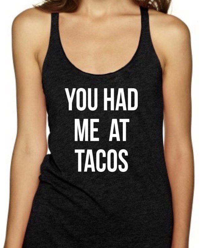 Sie Hatten Mich An Tacos Frauen Triblend Racerback Tank-Top. Lustiges Shirt. Gym-Shirt. Gym-Tank-Top. Training Tank von BlackStarTees