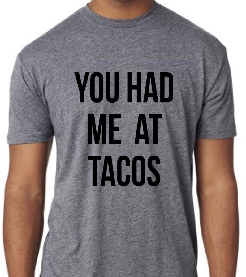 Sie Hatten Mich Bei Tacos Herren Triblend-T-Shirt. Witziges Shirt. Gym-Shirt von BlackStarTees