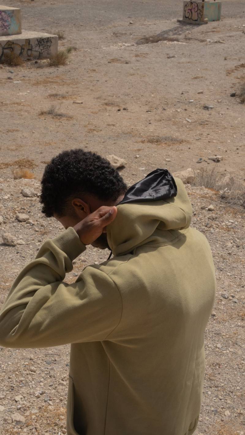 Satin Gefüttert Hoodie Grün von BlackSunriseUK