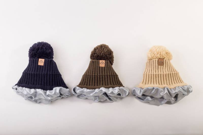 Satin Gefütterte Pudelmütze von BlackSunriseUK