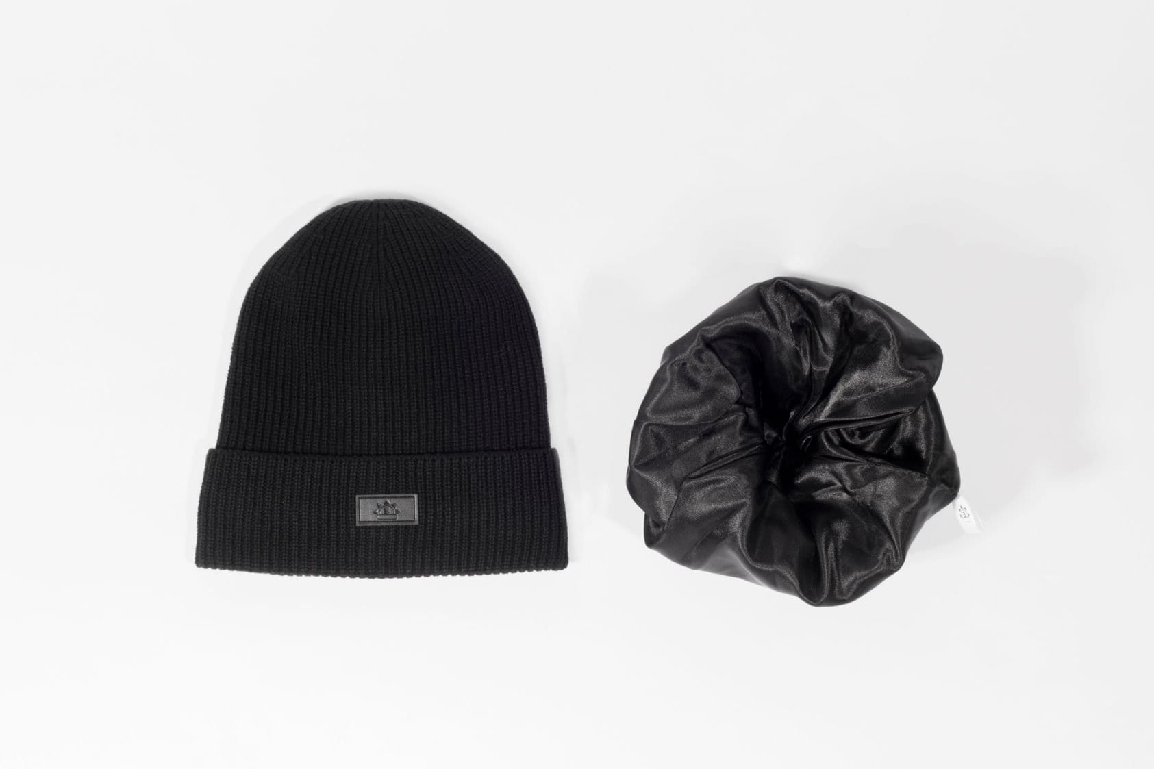 Satin Gefütterte Schwarz Gestreifte Hohe Mütze von BlackSunriseUK