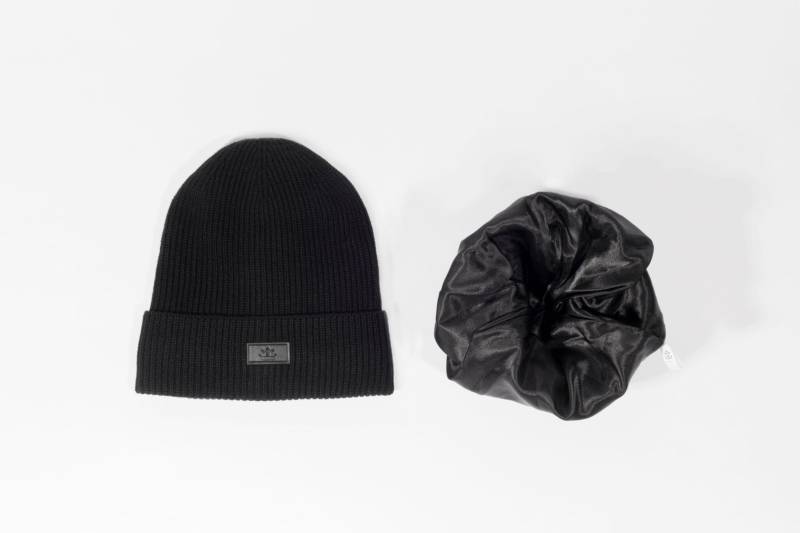 Satin Gefütterte Schwarz Gestreifte Hohe Mütze von BlackSunriseUK