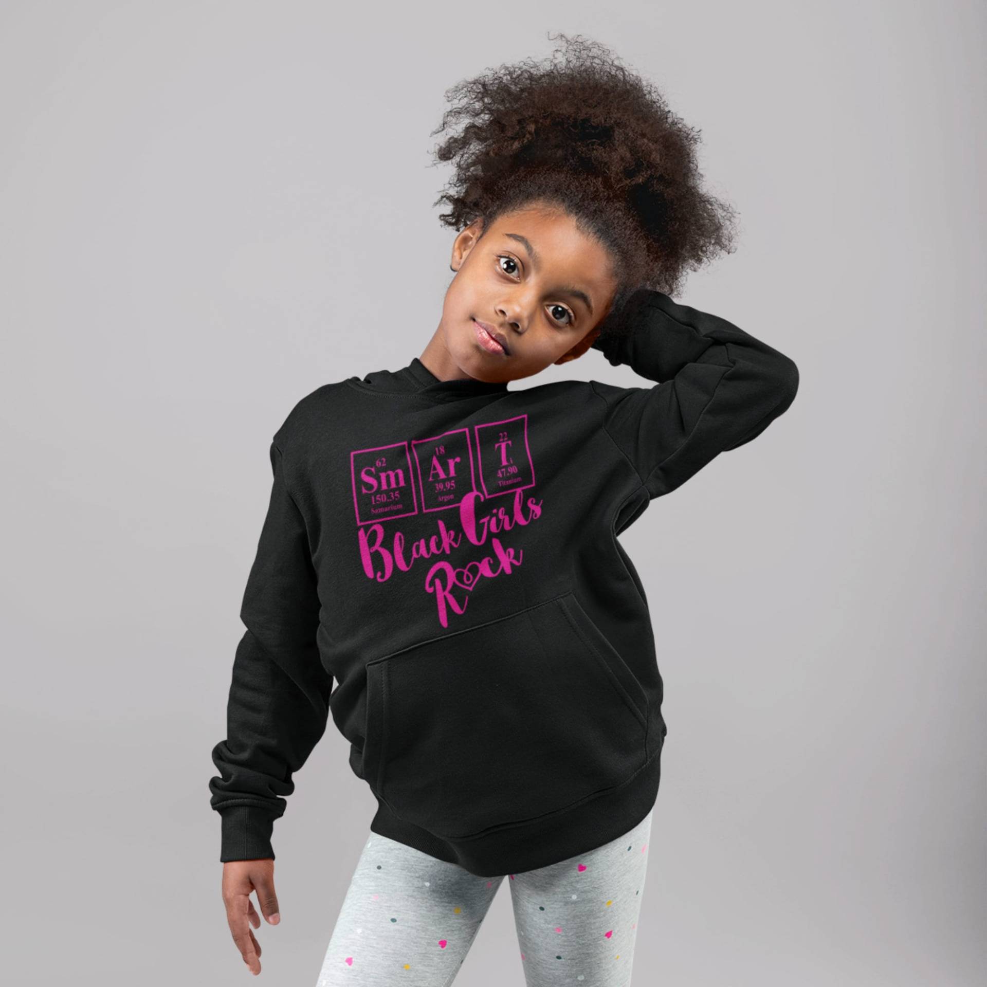 Smart Black Girls Rock | Melanierte Pride Empowerment Kinder Kapuzenpullover von BlackUpsurge