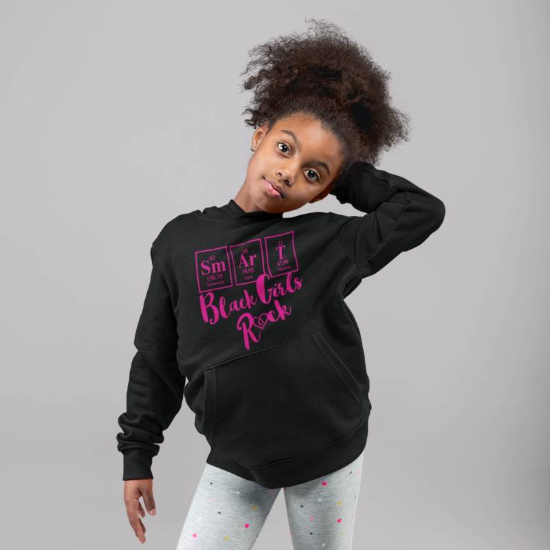 Smart Black Girls Rock | Melanierte Pride Empowerment Kinder Kapuzenpullover von BlackUpsurge